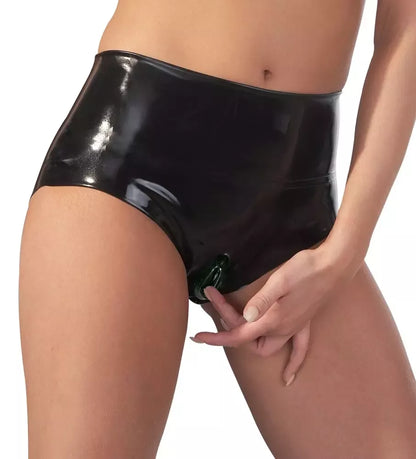 LateX Classic Black Briefs XL su anatomine įdėklų sistema