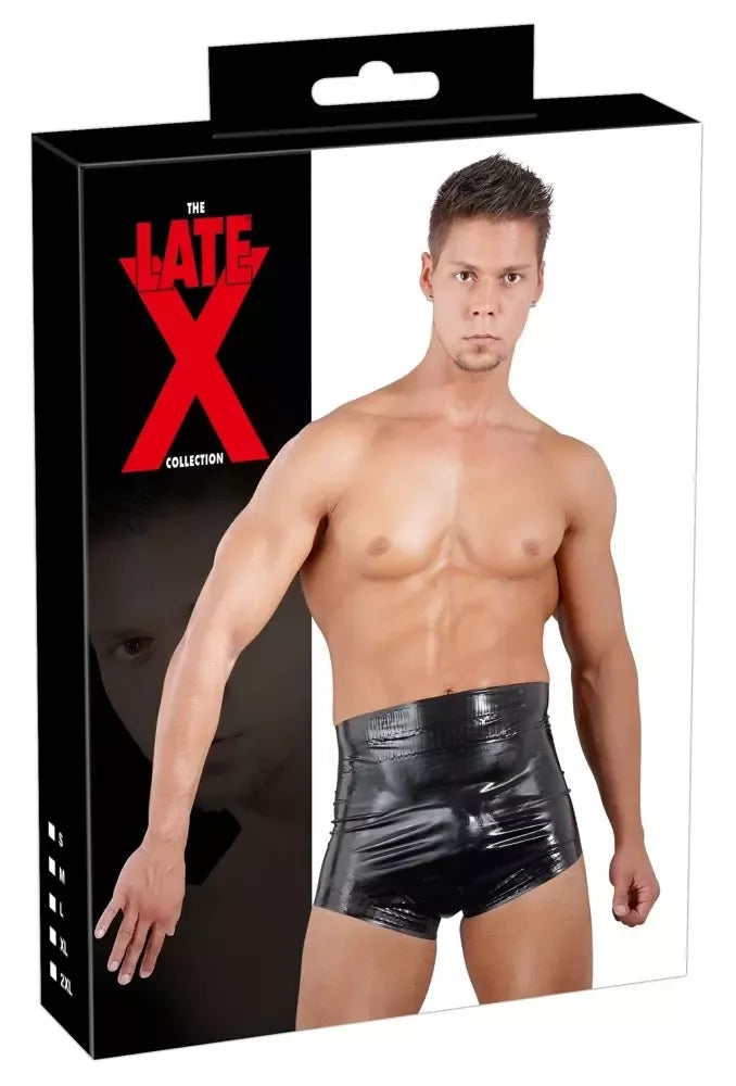 LateX Diaper Briefs Black S – Rifliuoti latekso šortai