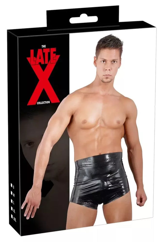 LateX Diaper Briefs Black S – Rifliuoti latekso šortai