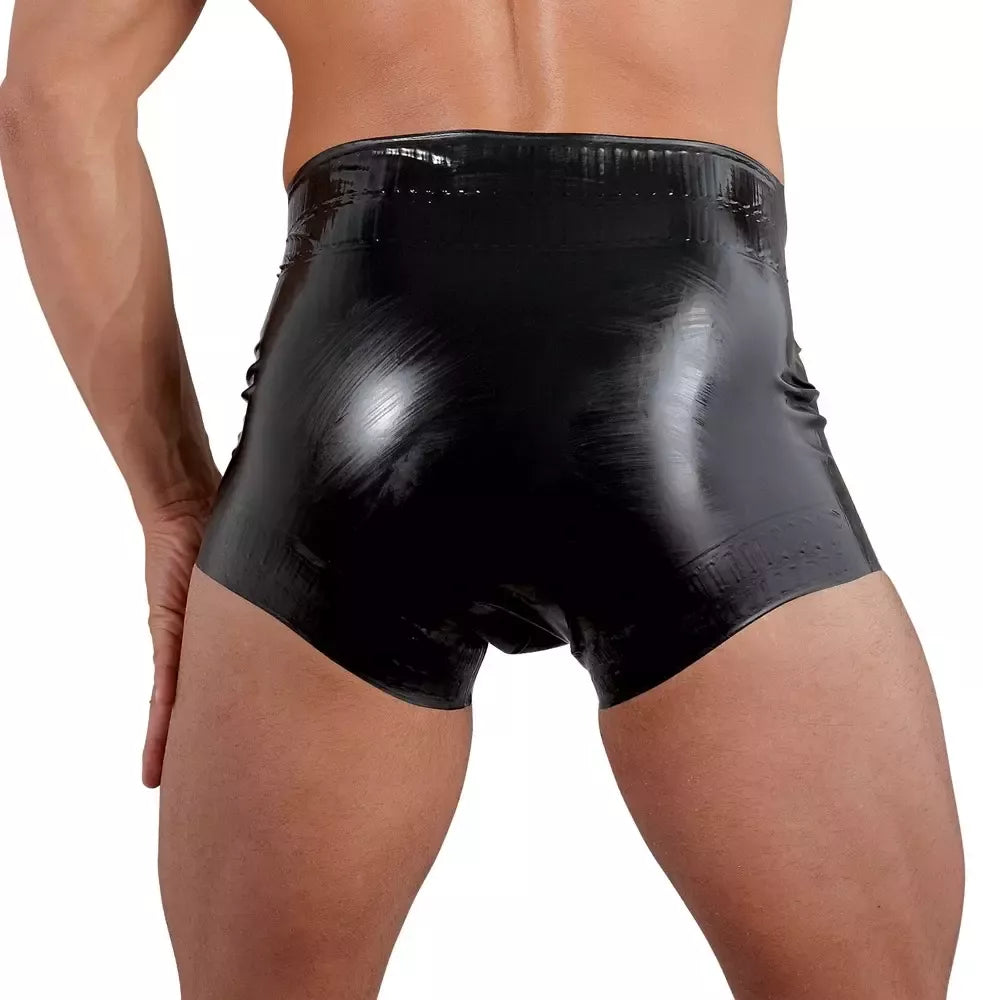 LateX Diaper Briefs Black S – Rifliuoti latekso šortai