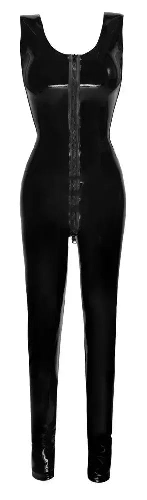 LateX juodas lateksinis bodis M – berankovis, 3 krypčių užtrauktukas, 0,4 mm