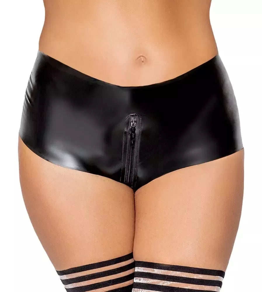 LateX lateksinės kelnės su užtrauktuku per visą ilgį, Dydis L
