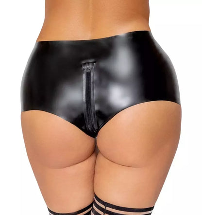 LateX lateksinės kelnės su užtrauktuku per visą ilgį, Dydis L