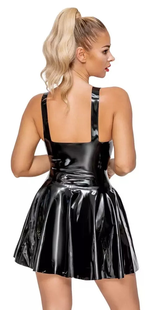 LateX Mini Dress Black S – klasikinė siaurėjanti latekso suknelė