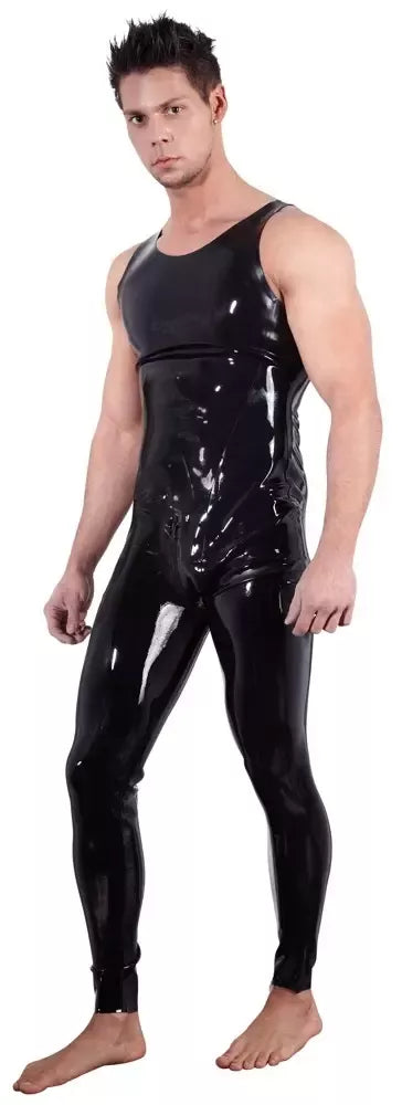 LateX vyriškas anatominis lateksinis kombinezonas 2XL su užtrauktuku priekyje