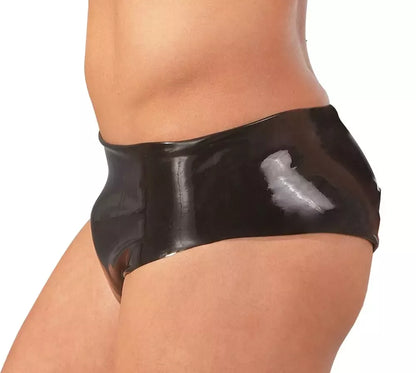 „LateX“ vyriški juodi lateksiniai apatiniai M/L su integruota įstatoma dalimi