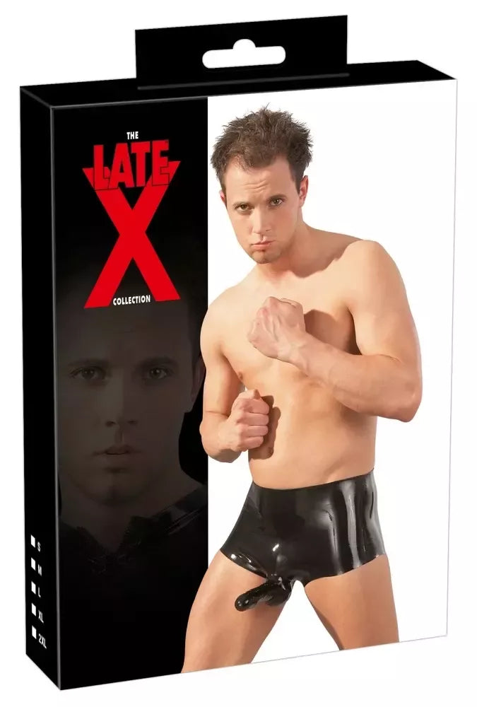 LateX vyriškos juodos latekso kelnės su anatomine mova L/XL