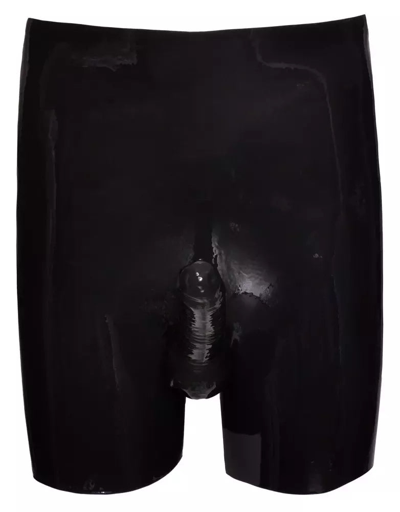 LateX vyriškos lateksinės kelnaitės Black L su integruota mova ir įdėklu
