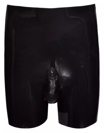 LateX vyriškos lateksinės kelnaitės Black L su integruota mova ir įdėklu