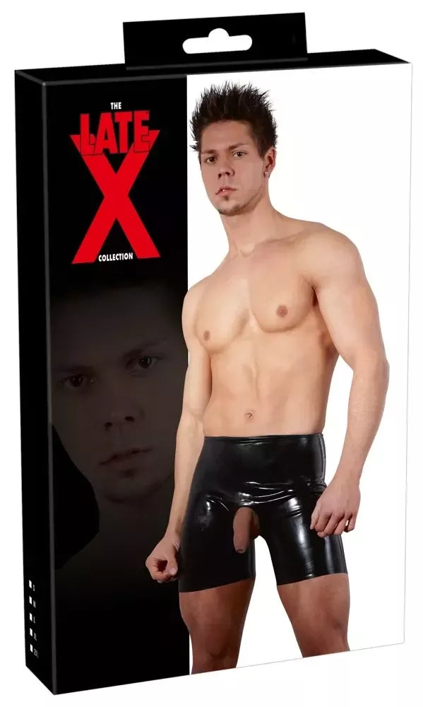 LateX vyriškos latekso kelnės, juodos, 2XL – anatominė forma, 4 mm storis