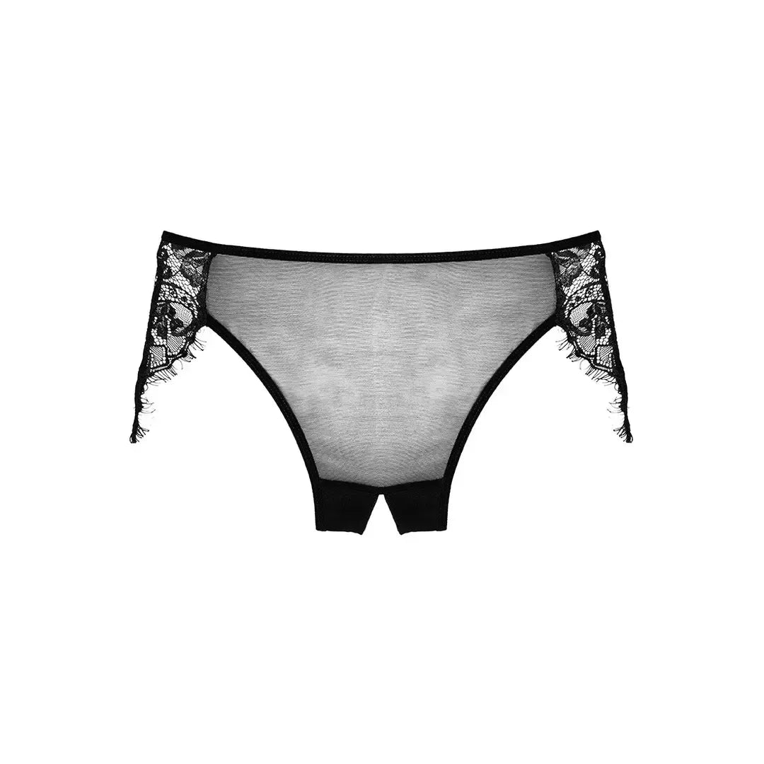 Lavish Eyelash Lace Mesh atviro dizaino kelnaitės, universalus dydis