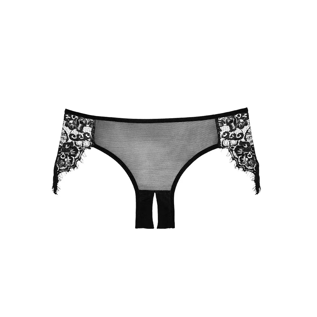 Lavish Eyelash Lace Mesh atviro dizaino kelnaitės, universalus dydis