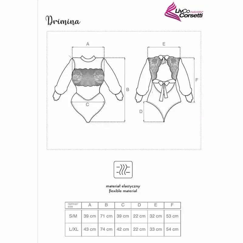 Livco Corsetti Drimina LC90690 tamsiai mėlynos spalvos nėrinių ir tiulio bodis, elegantiškas dizainas