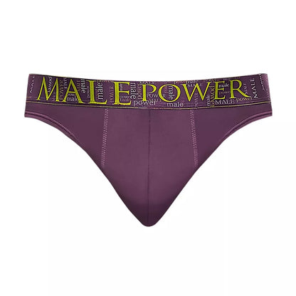 Male Power Avant-Garde Enhancer stygos, L/XL, violetinės spalvos su koliažinio teksto juosta