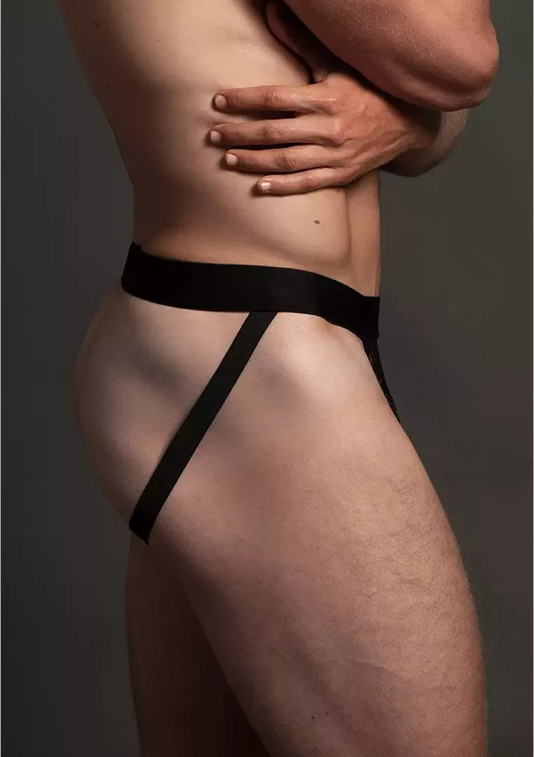 Male Power nėriniuotas jockstrap'as L/XL – permatomų nėrinių intymios atramos sistema