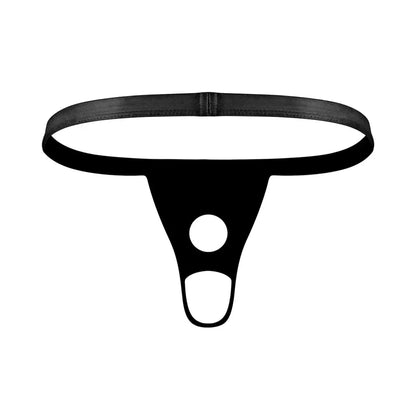 Male Power Power Sock L/XL juodos spalvos – apvali išpjova ir atviros nugaros dizainas
