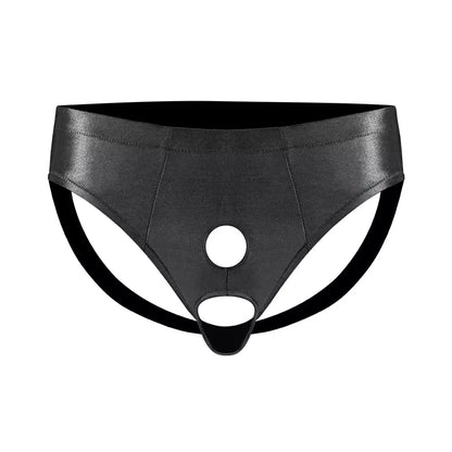 Male Power Prolong Jock L Black – techninio sportinio stiliaus modelis su dvigubomis angomis