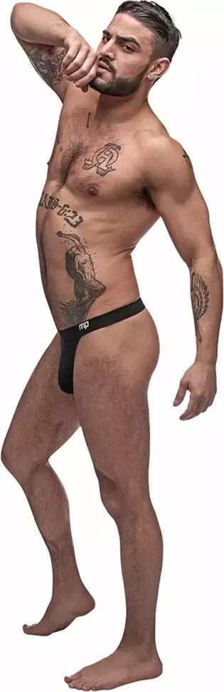 Male Power Pure Comfort Modal Bong Thong L/XL Black patogus prigludimas