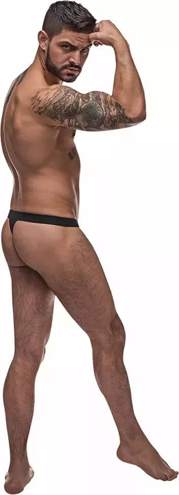 Male Power Pure Comfort Modal Bong Thong L/XL Black patogus prigludimas