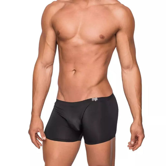 Male Power Seamless Sleek Mini Short S juodos spalvos – patogaus prigludimo žemintu liemeniu