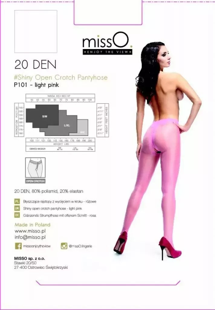 MissO P101 permatomos pėdkelnės su atviru klynu, švelniai rausvos, L/XL