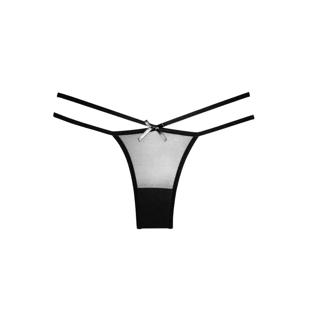 Naughty Vanilla „Sheer Hip-Hugger“ permatomos kelnaitės – universalus dydis, elegantiškos juostelės
