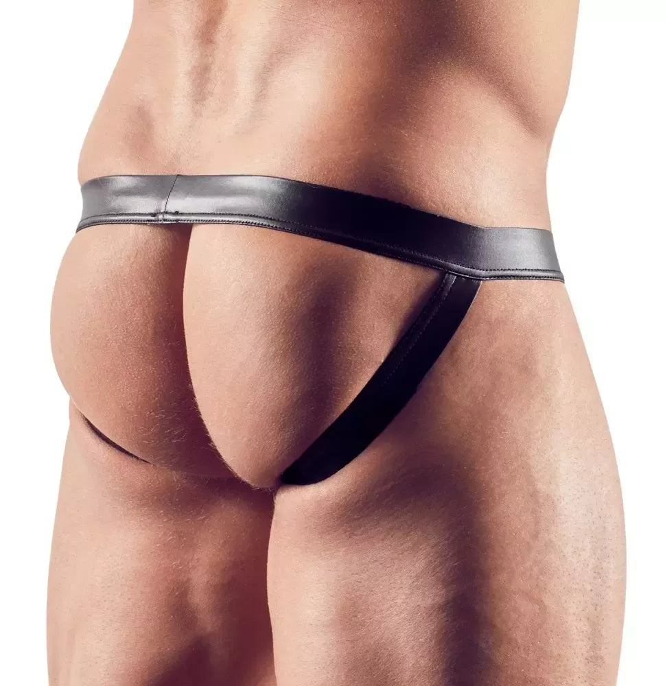 NEK Men's Jock XL – žvilgančios juodos anatominės tamprios kelnaitės