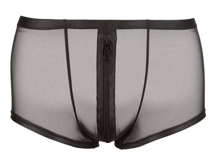 NEK Men’s Sheer Stretch Pants M juodos spalvos pusiau permatomos su užtrauktuko detale