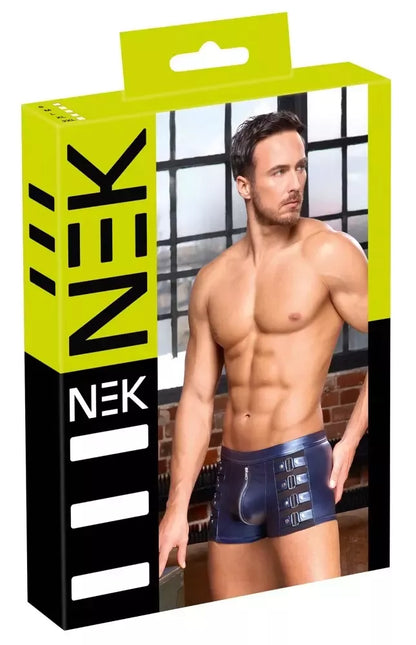 NEK Metallic Blue Matte Pants 2XL kelnės su užtrauktuku ir Powernet intarpais
