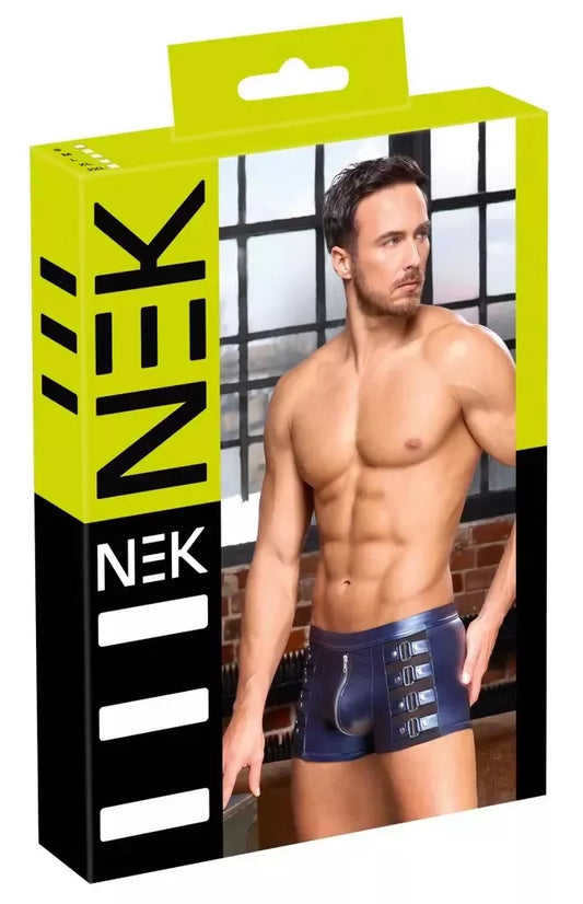 NEK Metallic Blue Matte Pants 2XL kelnės su užtrauktuku ir Powernet intarpais