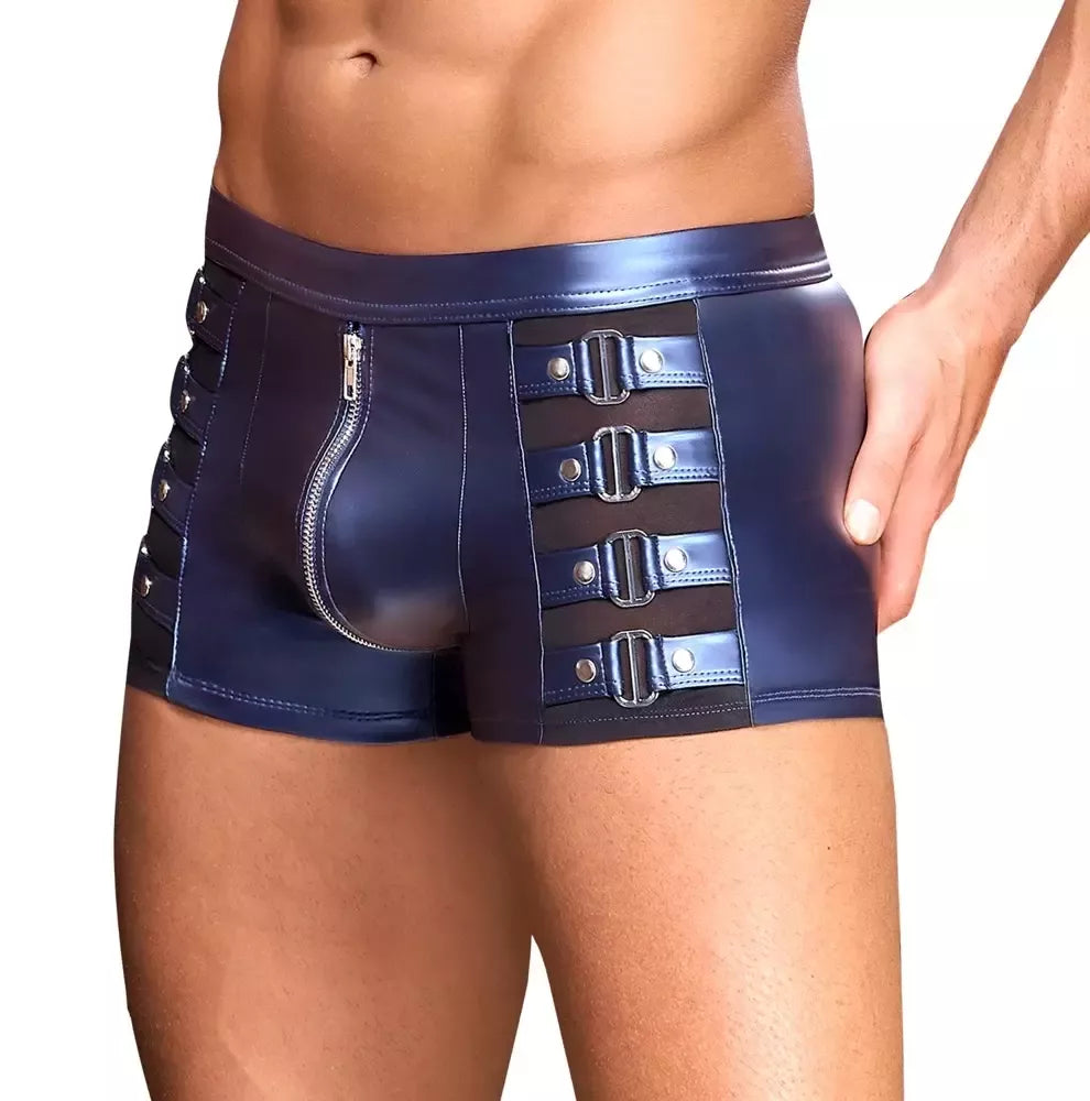 NEK Metallic Blue Matte Pants 2XL kelnės su užtrauktuku ir Powernet intarpais