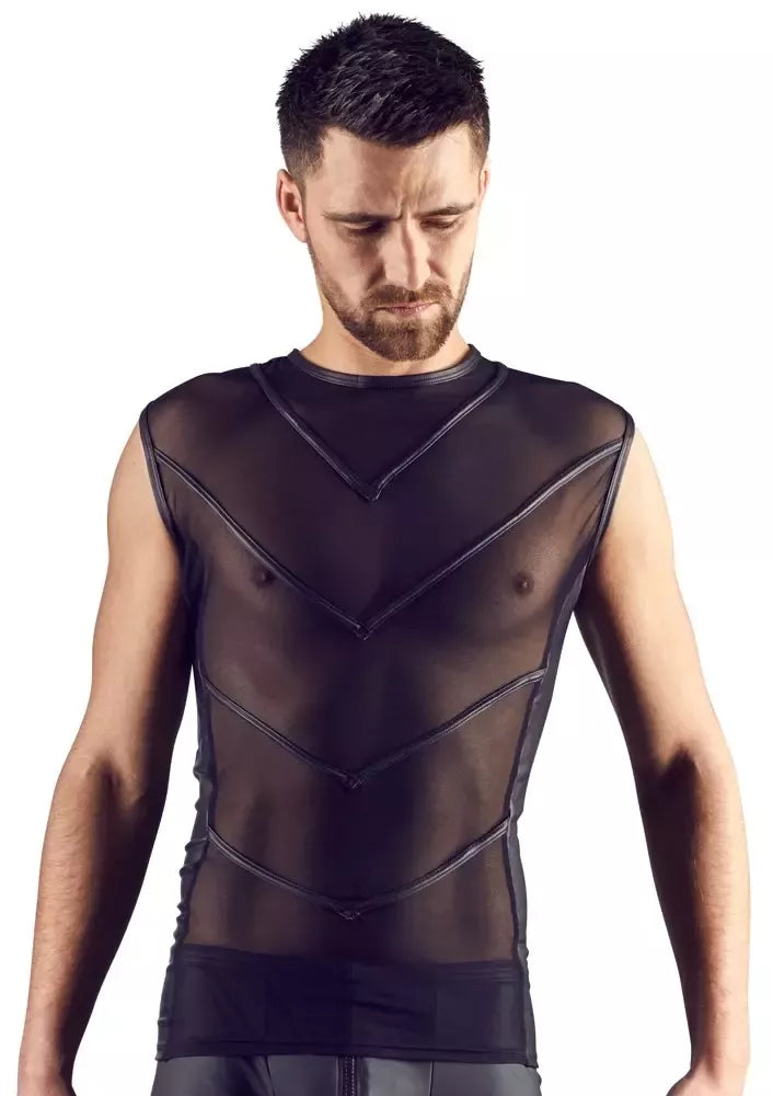 NEK vyriški marškinėliai S Matte Stretch Powernet Black Design
