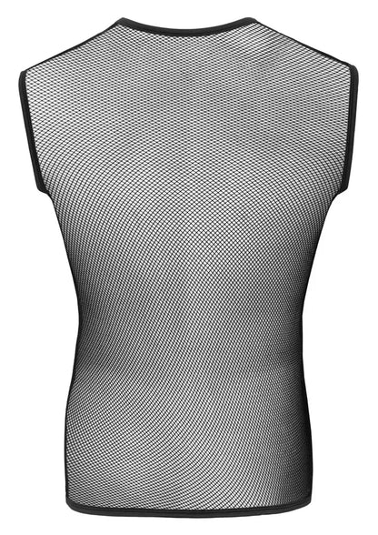 NEK vyriški stambaus tinklelio marškinėliai, juodi, XL/2XL – tamprus poliamidinis komfortas