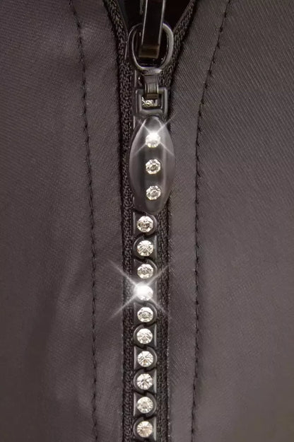 NEK vyriškos dirželio tipo kelnaitės (stringai) su neopreno efektu ir cirkonių detalėmis, XL dydis