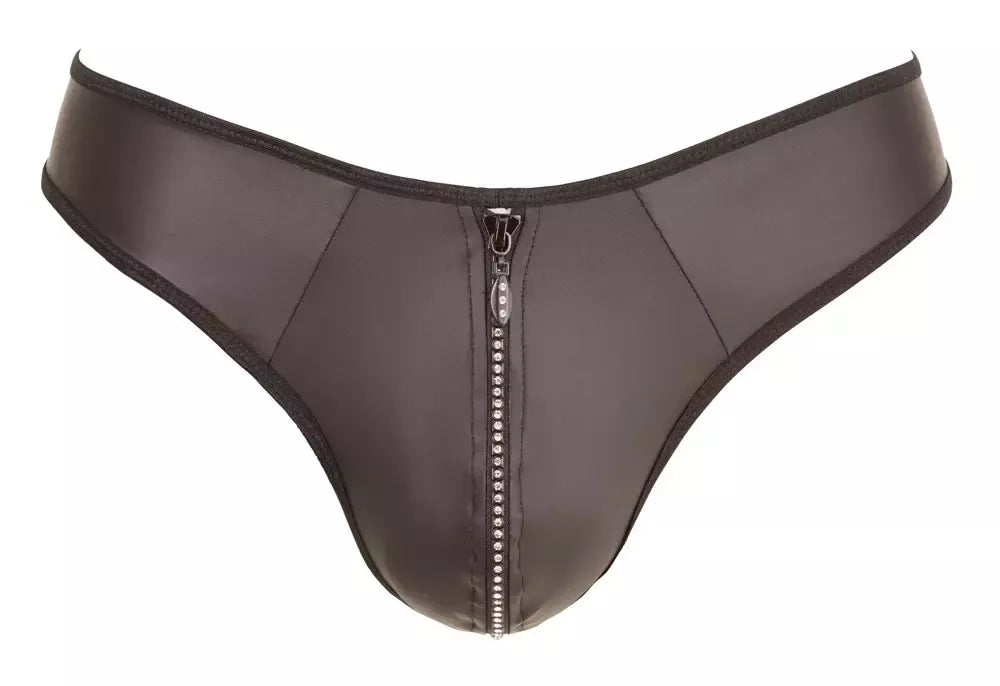 NEK vyriškos dirželio tipo kelnaitės (stringai) su neopreno efektu ir cirkonių detalėmis, XL dydis