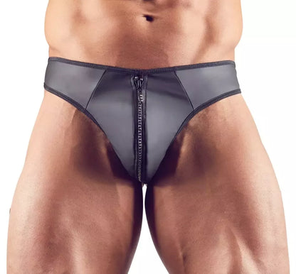 NEK vyriškos dirželio tipo kelnaitės (stringai) su neopreno efektu ir cirkonių detalėmis, XL dydis