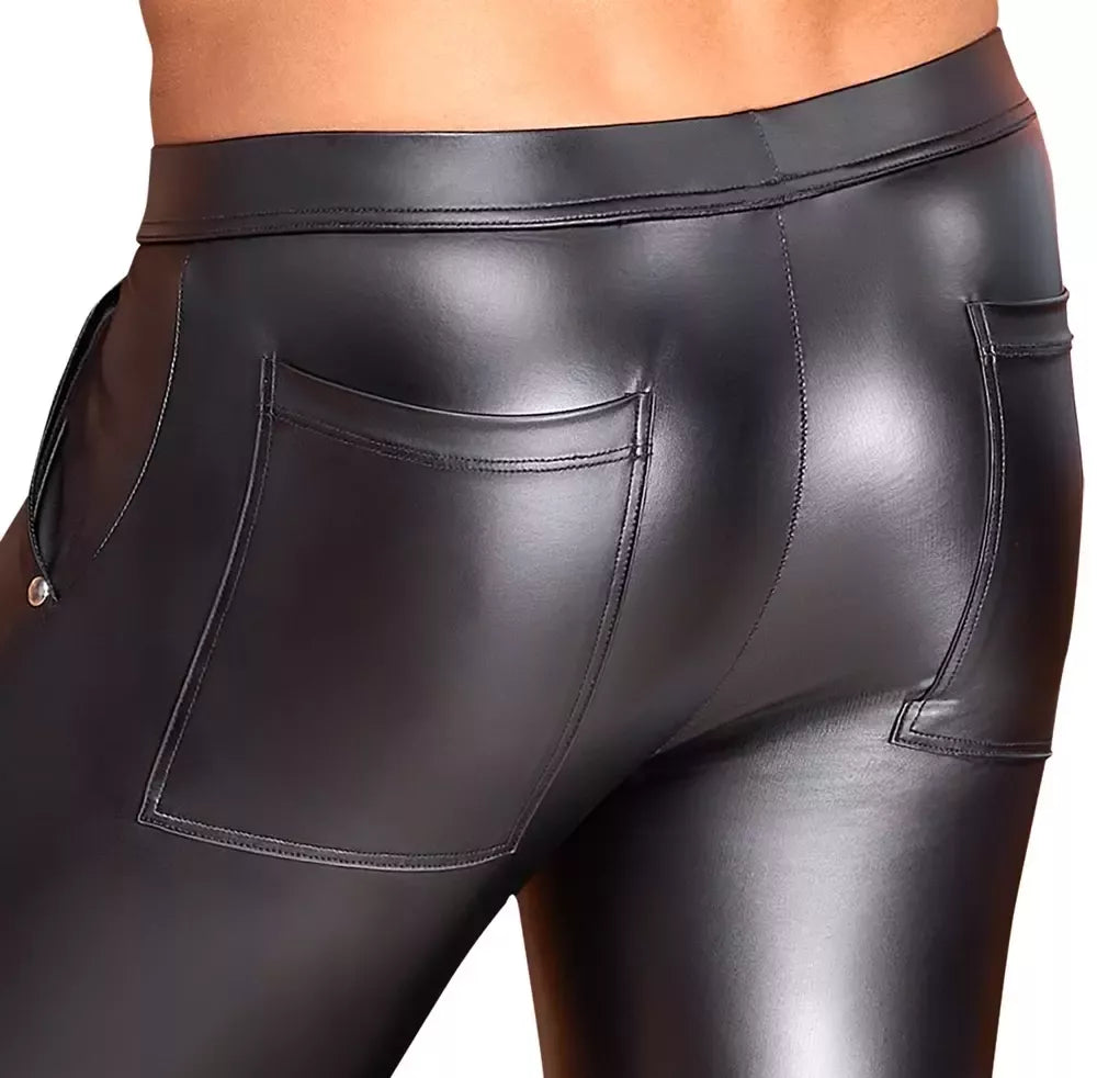 „NEK“ vyriškos matinės juodos kelnės S dydžio su užtrauktukais ir kišenėmis