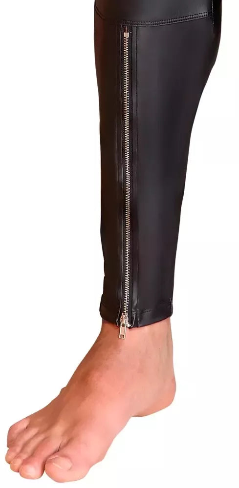 NEK vyriškos matinės juodos kelnės XL su užtrauktukais ir kišenėmis