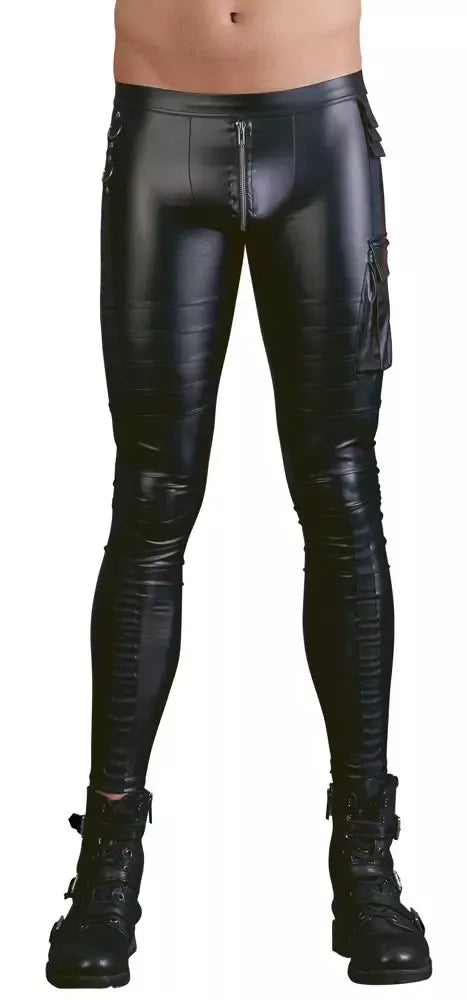 NEK vyriškos matinės Slim-Fit motociklininko stiliaus kelnės XL su kniedėmis