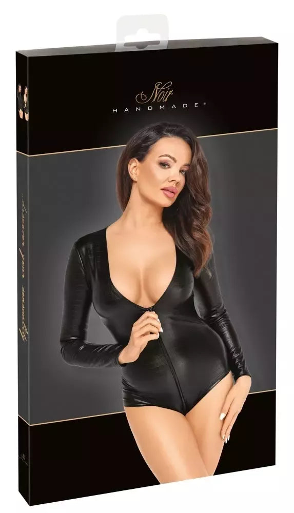 Noir Handmade ilgarankovis bodis su matiniu gyvatės odos efektu, S/M