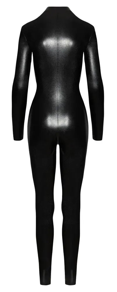 Noir Handmade Jumpsuit Zip M su gyvatės odos raštu, juodas, dydis M
