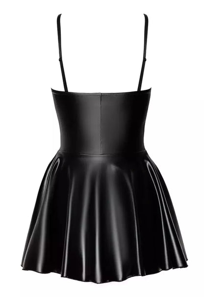 Noir Handmade Libido Tube Dress S – „Powerwetlook“ juoda mini suknelė
