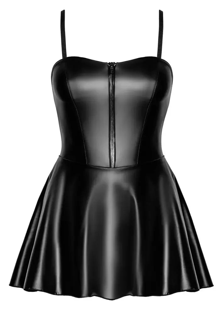 Noir Handmade Libido Tube Dress S – „Powerwetlook“ juoda mini suknelė
