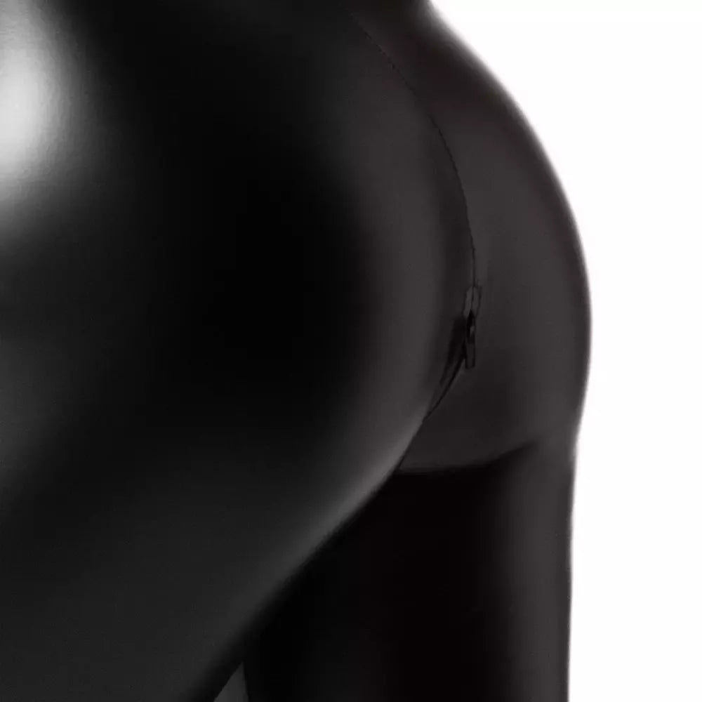 Noir Handmade Orgia Exclusive nėriniuotas ir „powerwetlook“ kombinezonas M Juodas