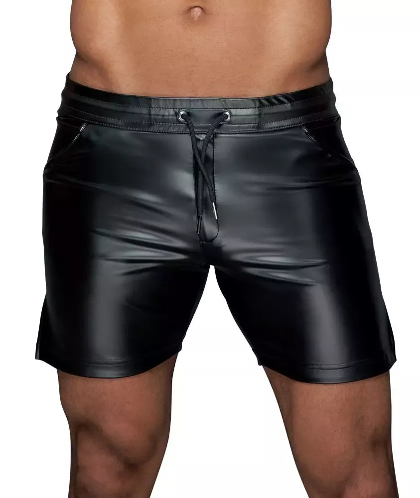 Noir Handmade Powerwetlook vyriški šortai M – tamprūs ir su kišenėmis