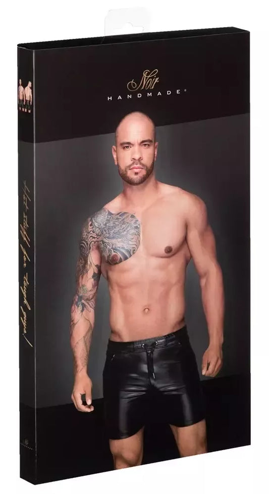 Noir Handmade Powerwetlook vyriški šortai M – tamprūs ir su kišenėmis
