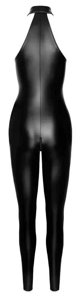 Noir Handmade Rhine Powerwetlook kombinezonas XL su cirkoniais, juodas