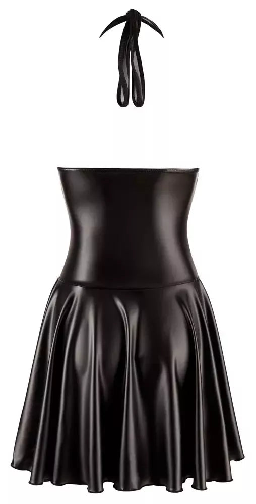NOIR Handmade suknelė XL, dvipusis užtrauktukas, „Powerwetlook“, juoda, vinilo detalės