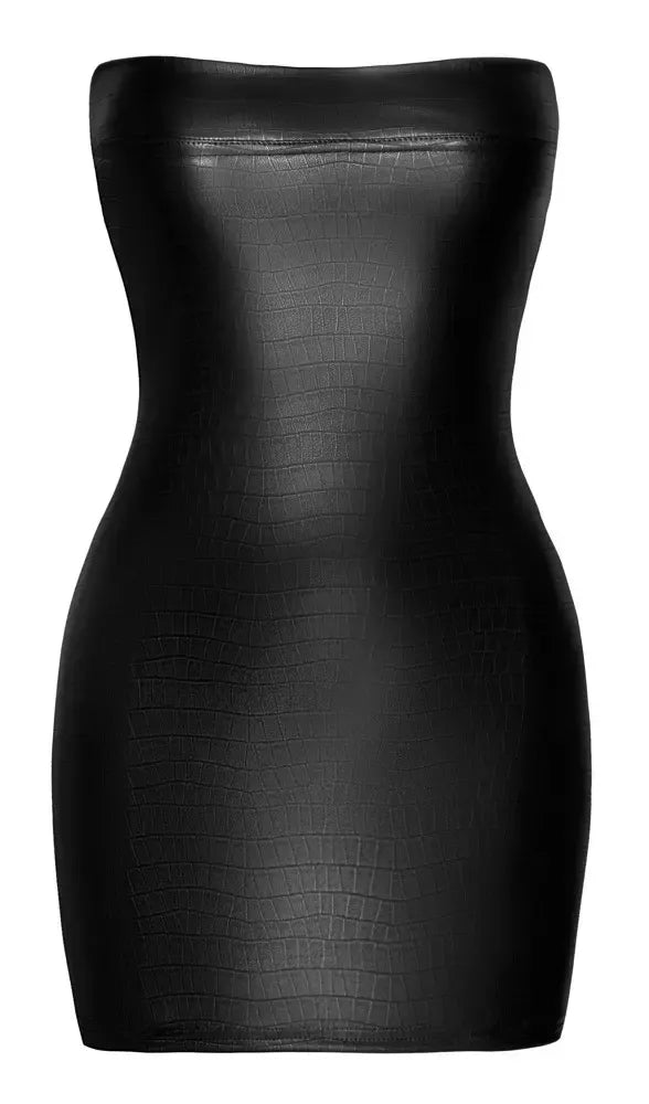 Noir Handmade Wetlook Tube suknelė su krokodilo odos raštu, L dydis