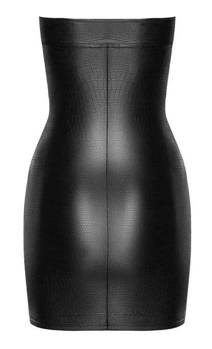 Noir Tube suknelė XL juodos spalvos su krokodilo odos imitacijos efektu
